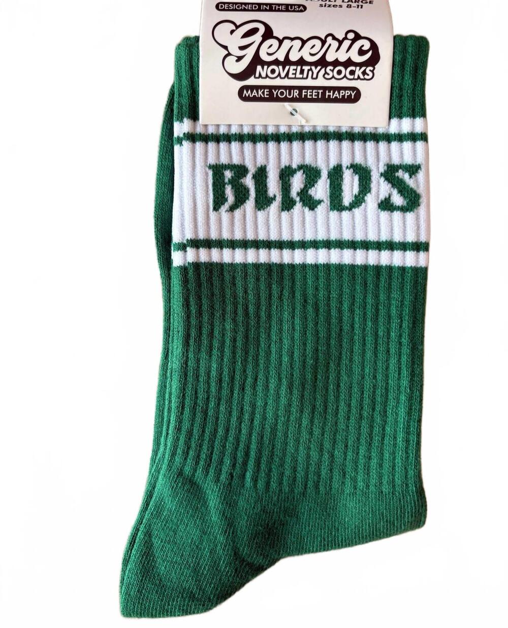 NEW SERENDIPITY unisex philadelphia eagles "birds" socks in green